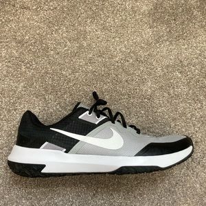 Nike black and white athletic shoes